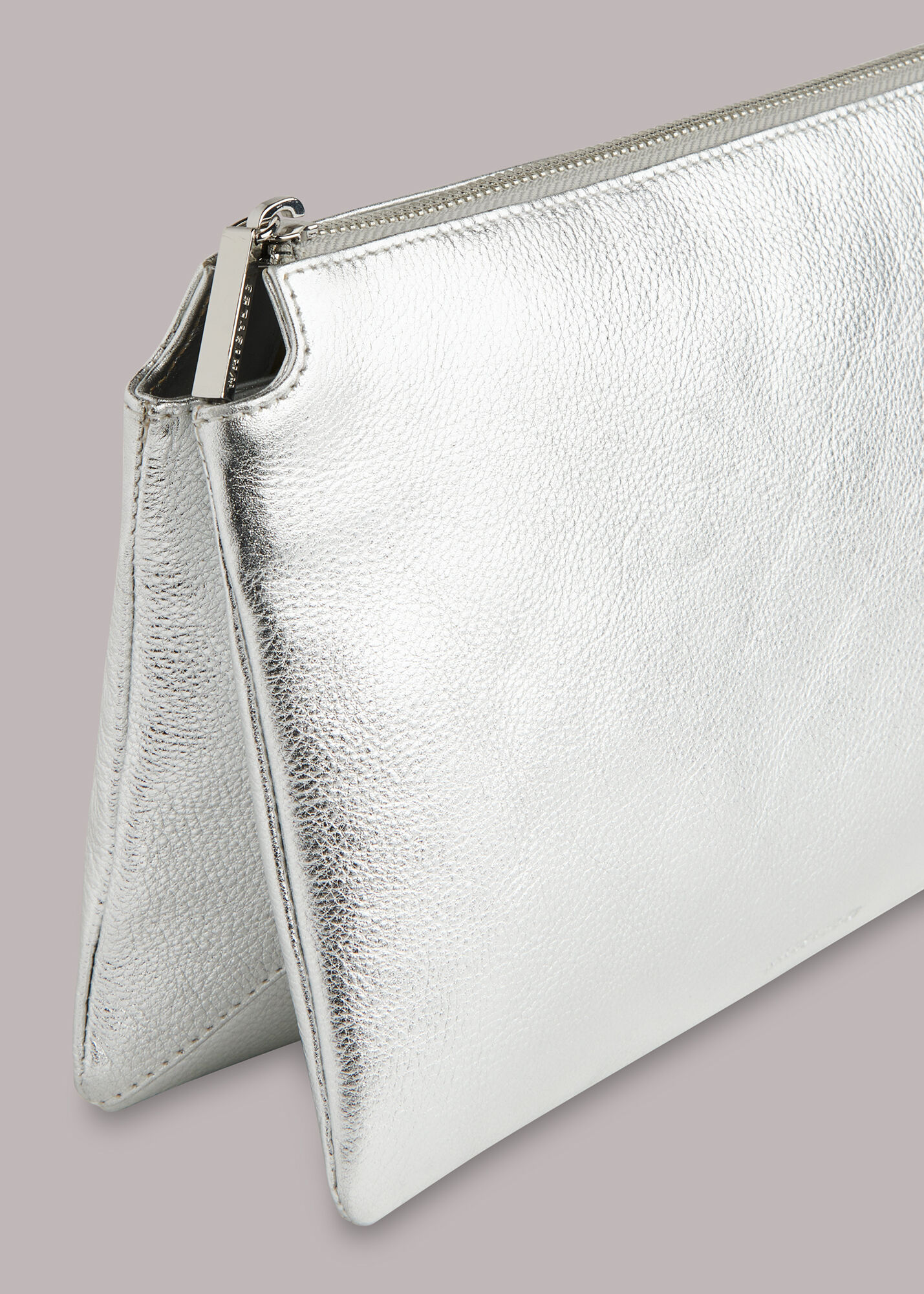Whistles top silver clutch